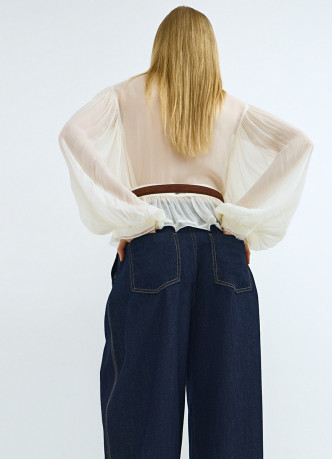 Джинсы алладины на высокой посадке