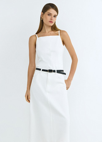 Джинсовая юбка с ремнём