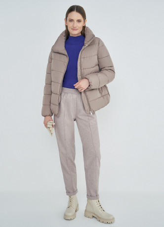 Утеплённая куртка с воротником-стойкой