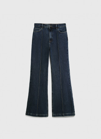 Джинсы клёш с высокой посадкой