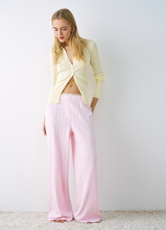 Пижамные брюки из ажурного трикотажа