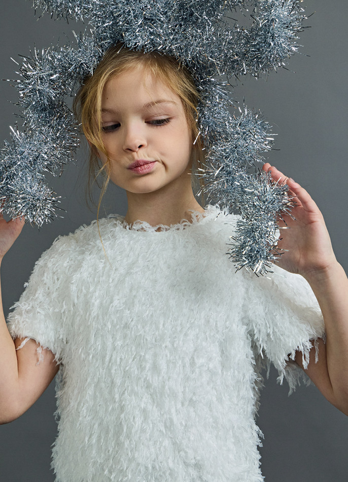 Фактурная блузка для девочек