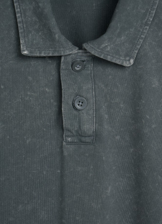 Поло из хлопка с эффектом стирки