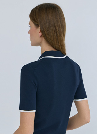 Джемпер с воротником поло на молнии