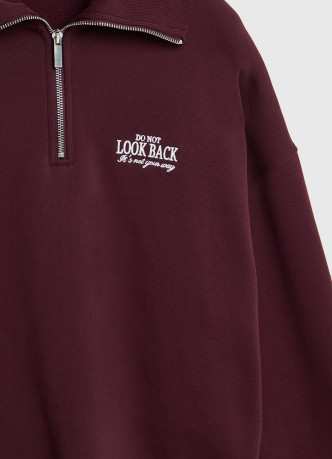 Толстовка с воротником-стойкой на молнии