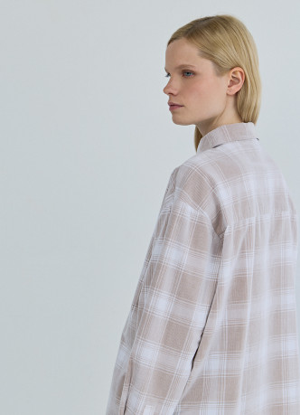 Вельветовая рубашка в клетку