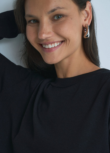 Укороченный джемпер 31536690299 Черный, размер 44,42, фото 5