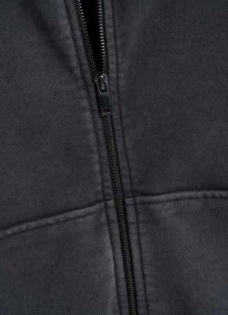 Толстовка на молнии с эффектом стирки