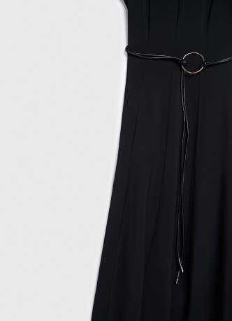 Платье миди с ремнем