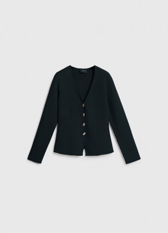 Кардиган на пуговицах с V-вырезом