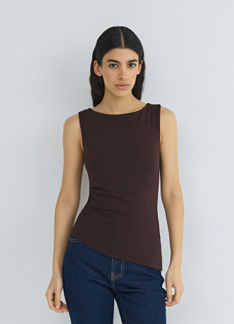Асимметричный топ без рукавов