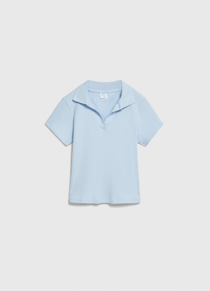 Поло в рубчик для девочек