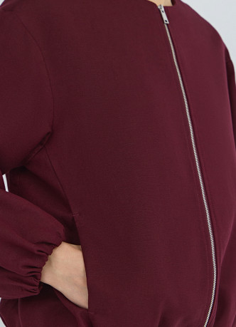 Льняной бомбер на молнии