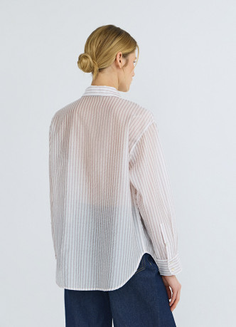 Блузка из лиоцелла в полоску