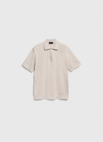 Поло из текстурной ткани