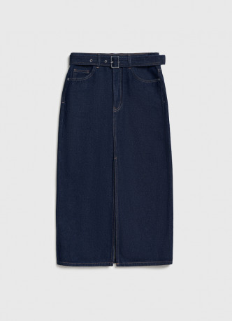 Джинсовая юбка миди