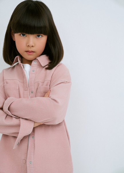 Вельветовая рубашка для девочек Розовый 999₽