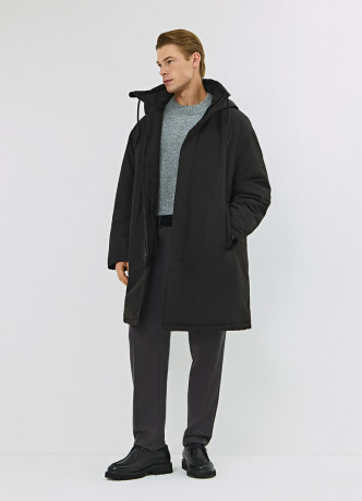 Удлинённая куртка с капюшоном