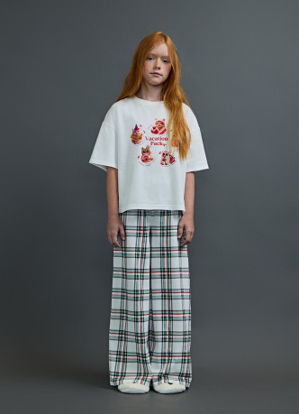 Футболка пижамная с принтом для девочек