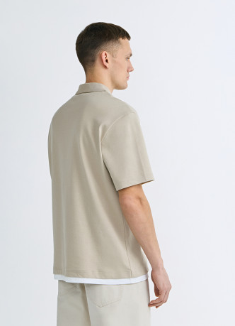 Поло с имитацией второго слоя