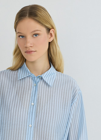Блузка из лиоцелла в полоску