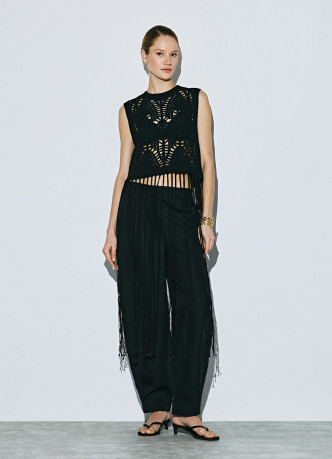 Топ кроше с бахрмой