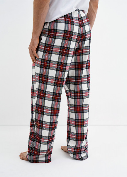 Пижамные брюки в клетку из фланели 32235600299 Красный, размер 54, 56,50, 52, фото 3