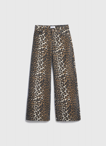 

Широкие джинсы с принтом для девочек, Мультицвет