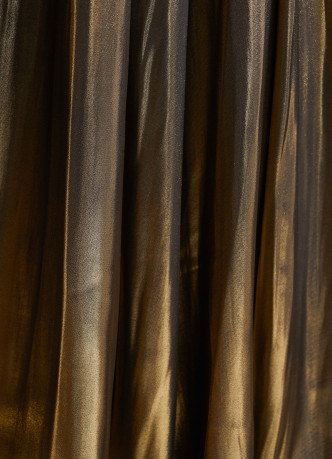 Юбка макси из ткани с эффектом жидкого золота