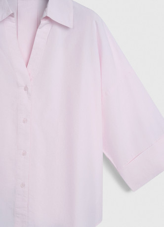 Рубашка в полоску с рукавом 3/4