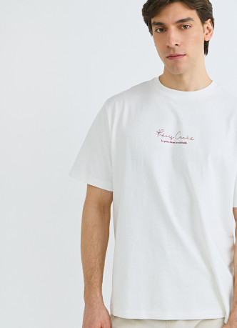 Футболка из плотного хлопка с текстовым принтом