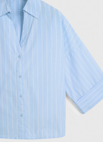 Рубашка в полоску с рукавом 3/4