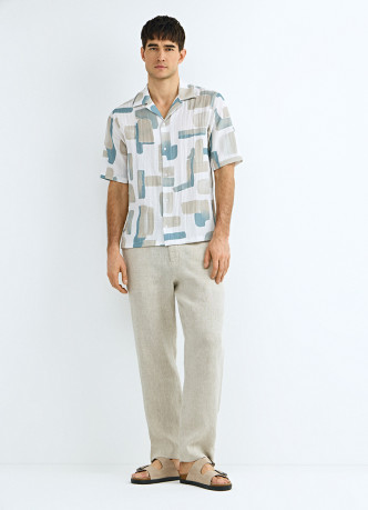 Рубашка из вискозы с принтом