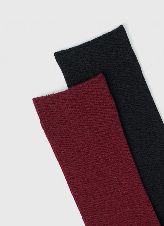 Носки в рубчик с шёлком, 2 пары