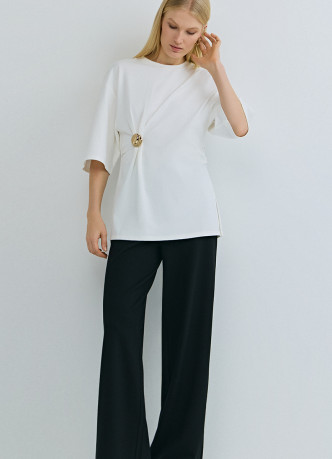 Широкие брюки из трикотажа