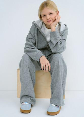 Широкие трикотажные брюки для девочек