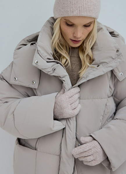 Вязаные перчатки Бежевый 599₽