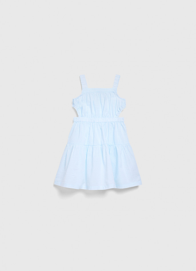 Платье из ткани с жатым эффектом для девочек