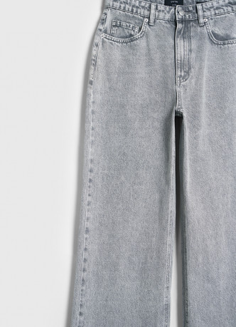 Широкие джинсы с высокой посадкой