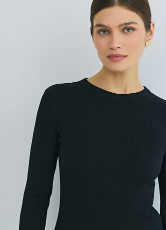 Лонгслив в рубчик