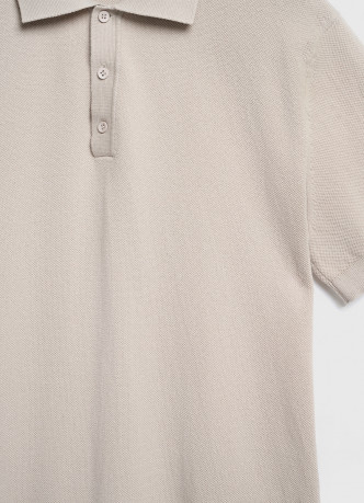 Поло из текстурной ткани