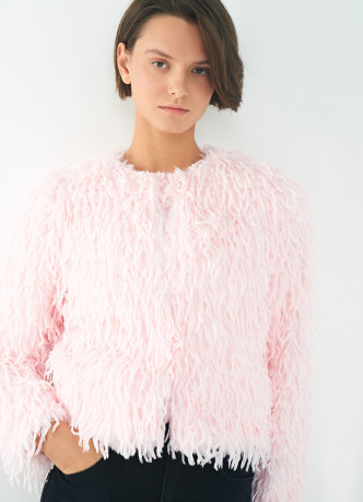 Укороченный фактурный жакет