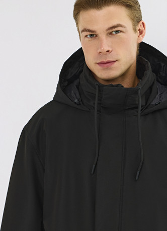 Удлинённая куртка с капюшоном