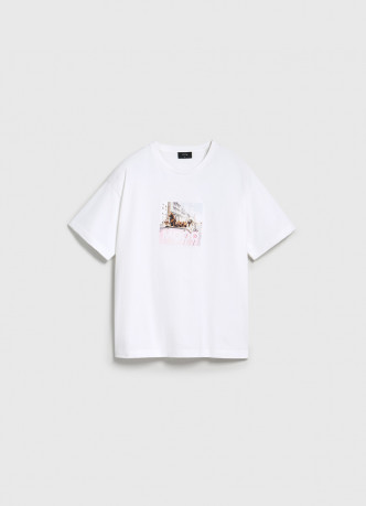 Футболка оверсайз с принтом