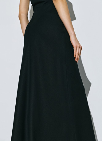 Юбка миди А-силуэта с эластичным поясом