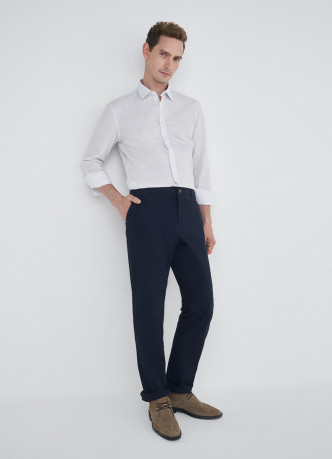 Рубашка Slim Fit из поплина