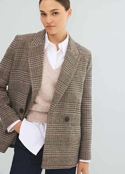 

Двубортный жакет, Бежевый