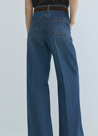 Широкие джинсы Wide leg с высокой посадкой