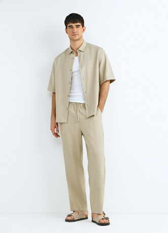 Брюки из вискозы с эластичным поясом