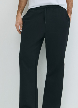 Трикотажные прямые брюки